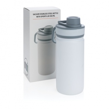 Logotrade corporate gift picture of: Vacuum stainless steel bottle with sports lid 550ml