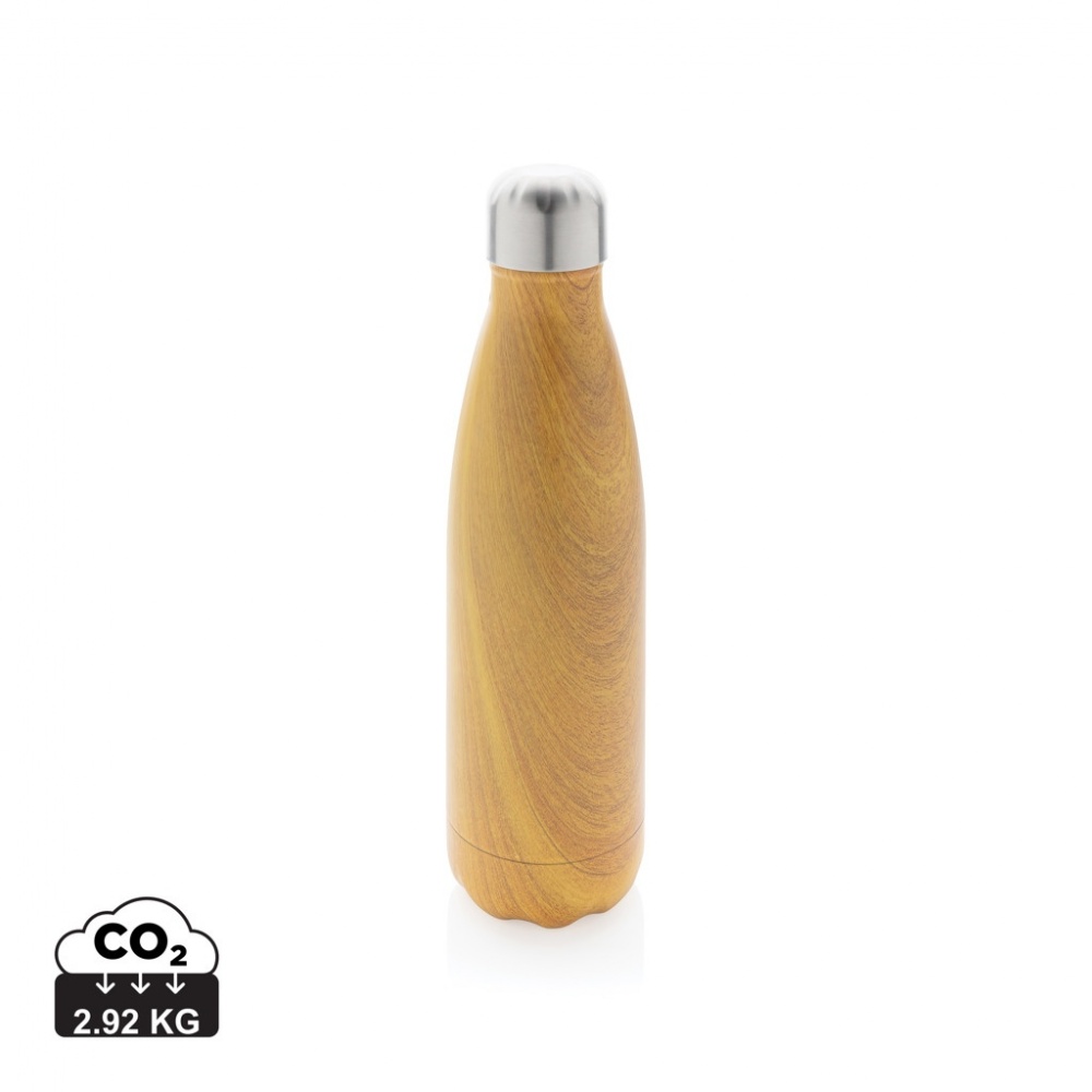 Logo trade promotional product photo of: Vacuum insulated stainless steel bottle with wood print