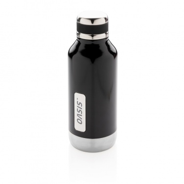 Logo trade promotional merchandise image of: Leak proof vacuum bottle with logo plate