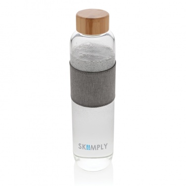 Logo trade business gift photo of: Impact borosilicate glass bottle with bamboo lid