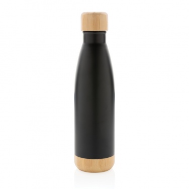 Logotrade promotional merchandise photo of: Vacuum stainless steel bottle with bamboo lid and bottom