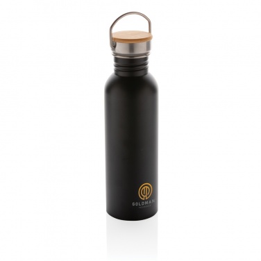 Logotrade corporate gifts photo of: Modern stainless steel bottle with bamboo lid