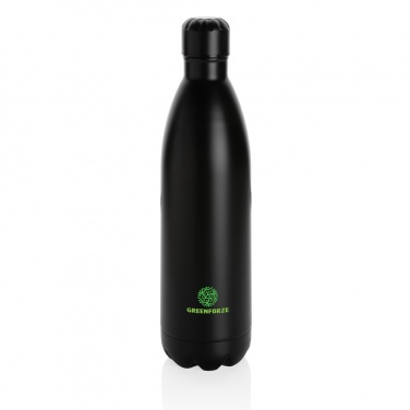 Logo trade business gift photo of: Solid colour vacuum stainless steel bottle 1L