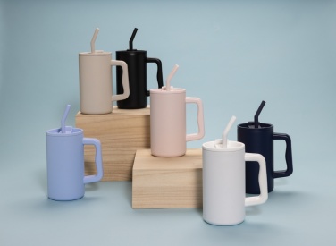 Logo trade corporate gift photo of: Cube RCS certified recycled steel mug 800ml