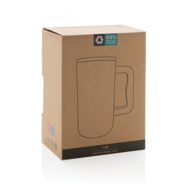 Logo trade promotional product photo of: Cube RCS certified recycled steel mug 800ml