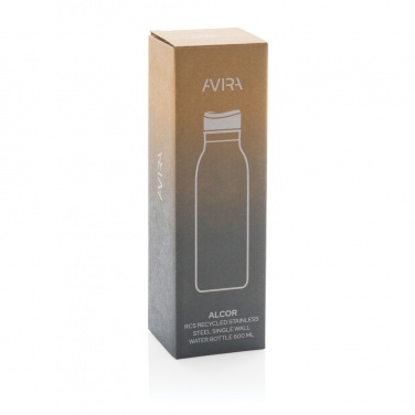 Logo trade promotional giveaways image of: Avira Alcor RCS Re-steel single wall water bottle 600 ML
