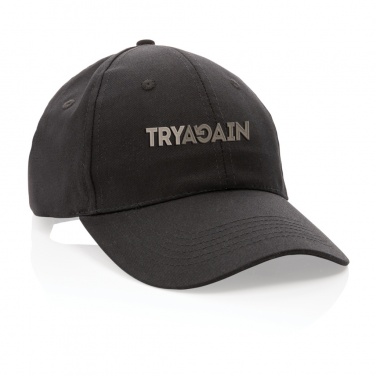 Logo trade business gift photo of: Impact 6 panel 190gr Recycled cotton cap with AWARE™ tracer