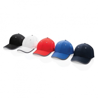 Logo trade corporate gift photo of: Impact AWARE™ Brushed rcotton 6 panel contrast cap 280gr