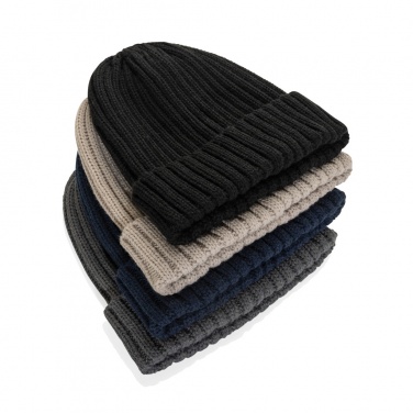 Logotrade corporate gift image of: Kennedi AWARE™ Polylana® beanie with large rib