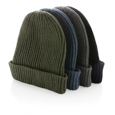 Logo trade promotional giveaways picture of: Impact AWARE™  Polylana® double knitted beanie