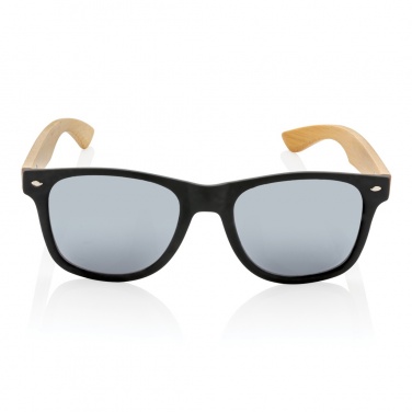 Logo trade promotional gifts image of: Bamboo and RCS recycled plastic sunglasses