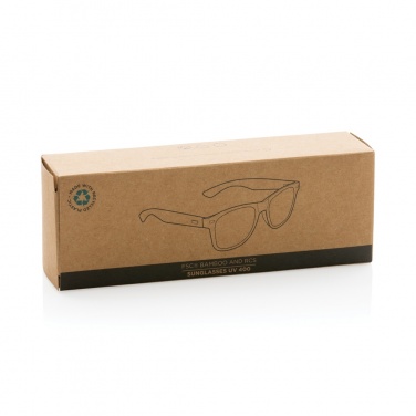Logotrade promotional giveaway image of: Bamboo and RCS recycled plastic sunglasses
