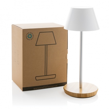 Logotrade promotional merchandise photo of: Pure Glow RCS usb-rechargeable recycled plastic table lamp