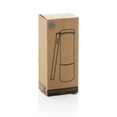 Logo trade promotional gifts picture of: Bamboo and RCS certfied recycled plastic torch
