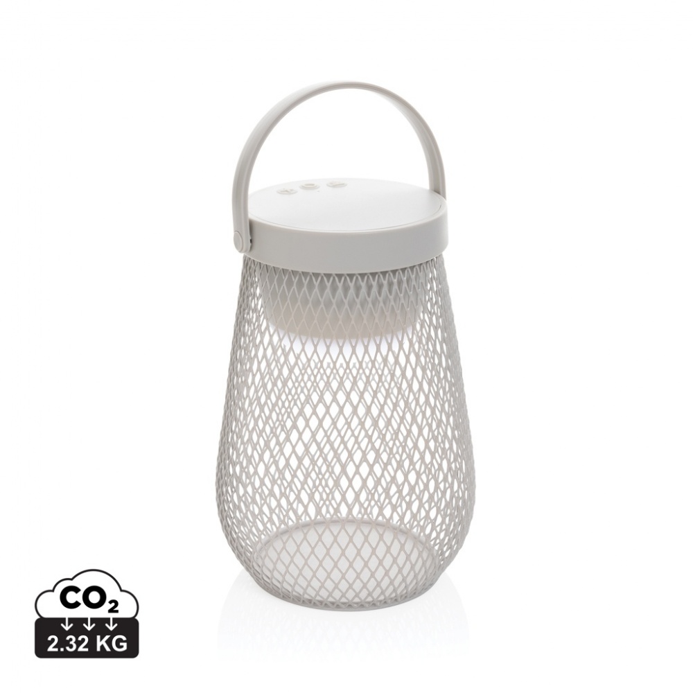 Logotrade promotional item image of: Aurora RCS recycled plastic USB re-chargeable table lamp