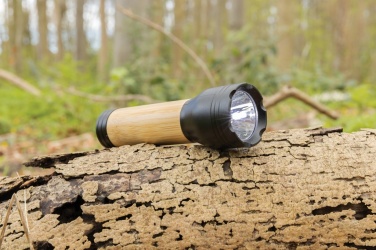 Logo trade promotional items picture of: Lucid 1W RCS certified recycled plastic & bamboo torch