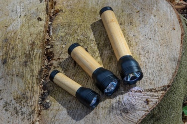Logotrade promotional giveaway image of: Lucid 1W RCS certified recycled plastic & bamboo torch