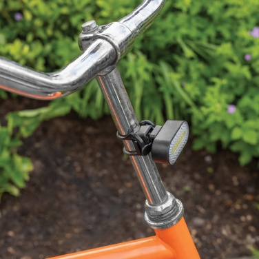 Logotrade corporate gift image of: Lumino RCS recycled plastic USB re-chargeable bike light set