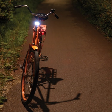 Logotrade promotional merchandise image of: Lumino RCS recycled plastic USB re-chargeable bike light set