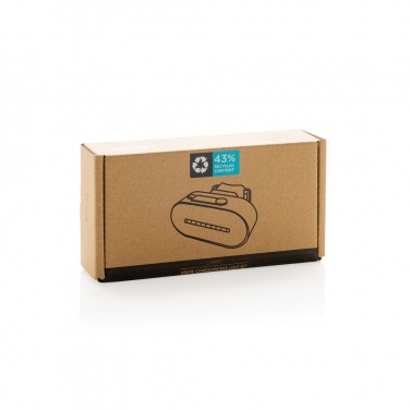 Logotrade promotional item image of: Lumino RCS recycled plastic USB re-chargeable bike light set