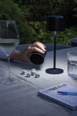 Logo trade corporate gifts picture of: Zenic RCS recycled plastic USB re-chargable table lamp