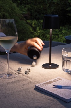 Logotrade promotional giveaways photo of: Zenic RCS recycled plastic USB re-chargable table lamp