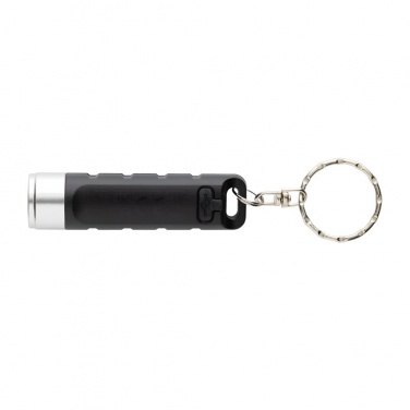 Logotrade promotional gift image of: Globix RCS recycled plastic USB re-chargeable keychain torch