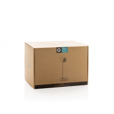 Logotrade promotional merchandise image of: Zenara RCS recycled plastic and cork 15W wireless desk lamp