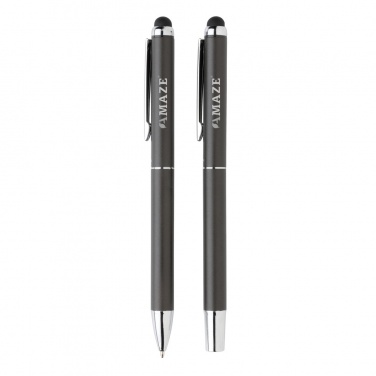Logo trade advertising products picture of: Swiss Peak deluxe pen set in PU pouch