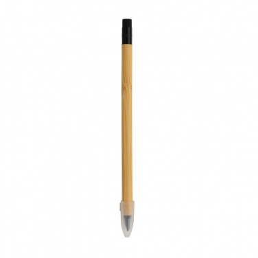 Logo trade promotional products image of: Bamboo infinity pencil with eraser