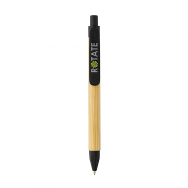 Logo trade corporate gifts image of: Write responsible recycled paper barrel pen