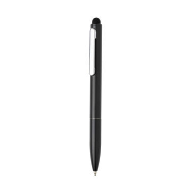 Logo trade promotional items image of: Kymi RCS certified recycled aluminium pen with stylus