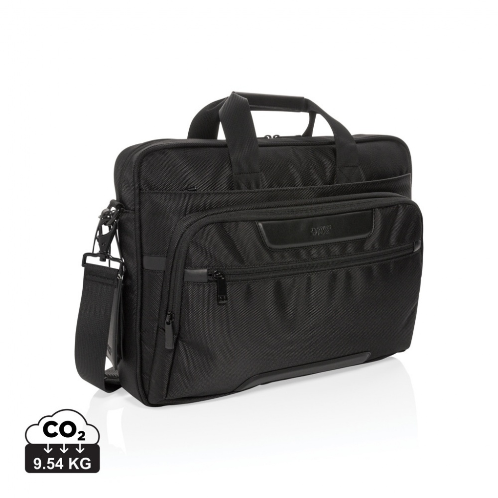 Logo trade promotional items picture of: Swiss Peak RPET Voyager RFID 15.6" laptop bag
