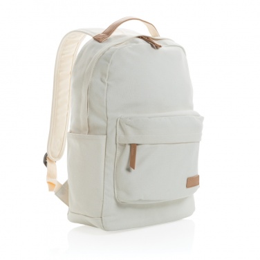 Logo trade promotional giveaways image of: Impact AWARE™ 16 oz. recycled canvas backpack
