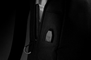 Logo trade promotional gifts picture of: Swiss Peak AWARE™ RFID and USB A laptop backpack