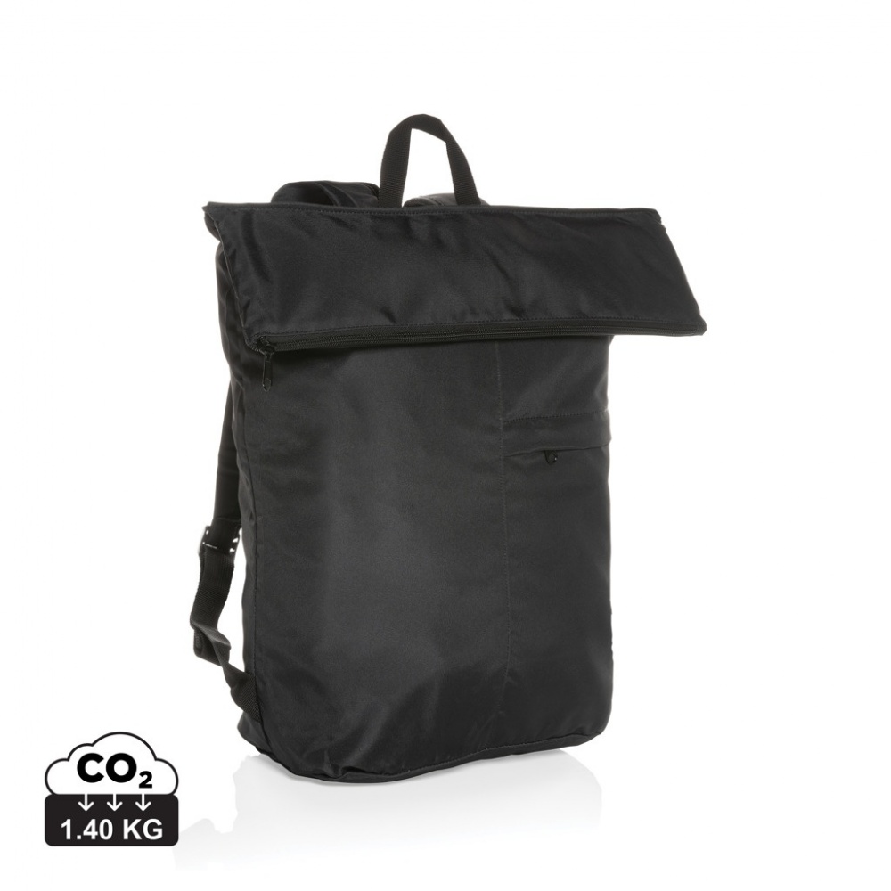 Logo trade corporate gift photo of: Dillon AWARE™ RPET lightweight foldable backpack