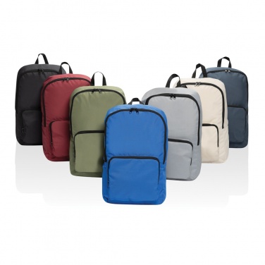 Logo trade promotional giveaway photo of: Dillon AWARE™ RPET foldable classic backpack