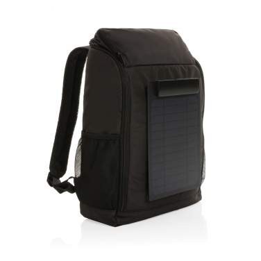 Logotrade promotional item image of: Pedro AWARE™ RPET deluxe backpack with 5W solar panel