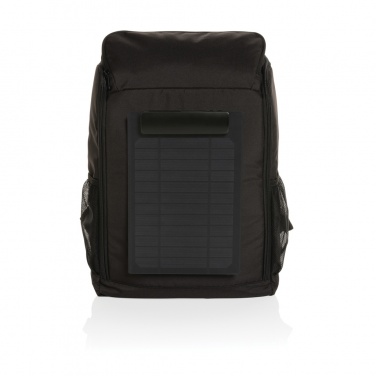 Logotrade advertising product picture of: Pedro AWARE™ RPET deluxe backpack with 5W solar panel