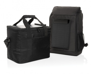 Logo trade advertising products image of: Pedro AWARE™ RPET deluxe backpack with 5W solar panel