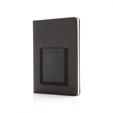 Logo trade promotional giveaway photo of: Deluxe A5 Notebook with phone pocket