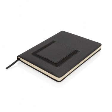 Logotrade promotional giveaway picture of: Deluxe A5 Notebook with phone pocket