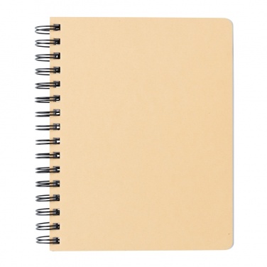Logo trade promotional products image of: A5 Kraft spiral notebook with sticky notes