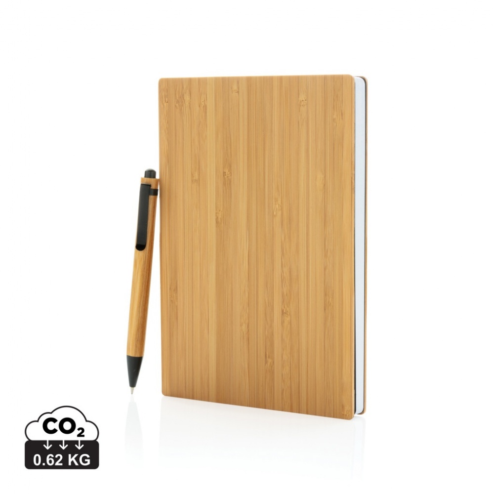 Logotrade promotional merchandise image of: A5 Bamboo notebook & pen set