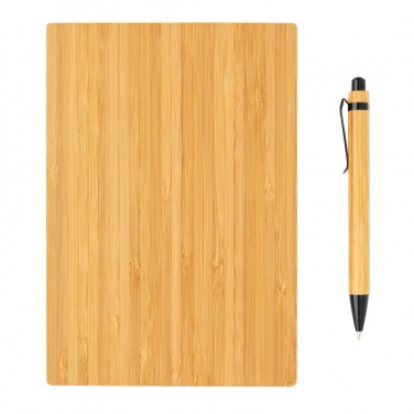 Logotrade promotional product picture of: A5 Bamboo notebook & pen set
