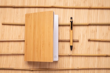 Logo trade business gift photo of: A5 Bamboo notebook & pen set