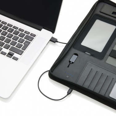Logo trade promotional merchandise photo of: Tech portfolio with powerbank