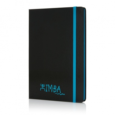 Logo trade corporate gift photo of: Deluxe hardcover A5 notebook with coloured side