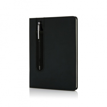 Logo trade advertising products picture of: Standard hardcover PU A5 notebook with stylus pen