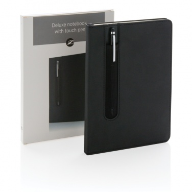 Logotrade promotional merchandise image of: Standard hardcover PU A5 notebook with stylus pen